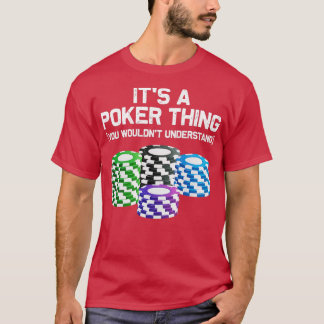 Funny Poker Design voor mannen Casino Card Game T-shirt