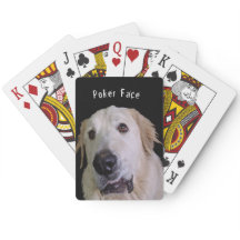 Funny "Poker Face" Dog Face fiets speelcards
