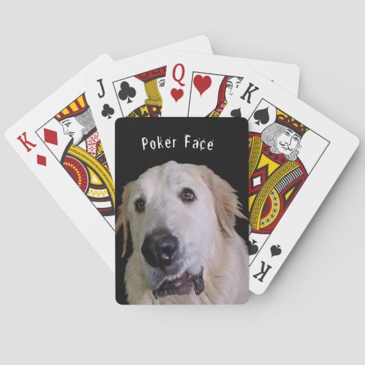 Funny "Poker Face" Dog Face fiets speelcards Pokerkaarten (Achterkant)