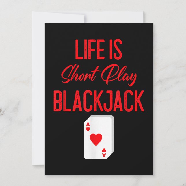 Funny Poker | Het leven is Blackjack met een kort  (Voorkant)