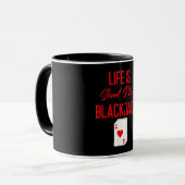 Funny Poker | Het leven is Blackjack met een kort Mok (Voorkant links)