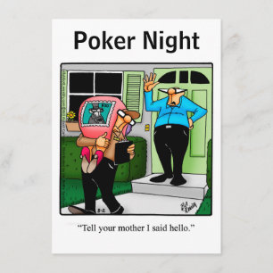Funny Poker Night Invitations Kaart