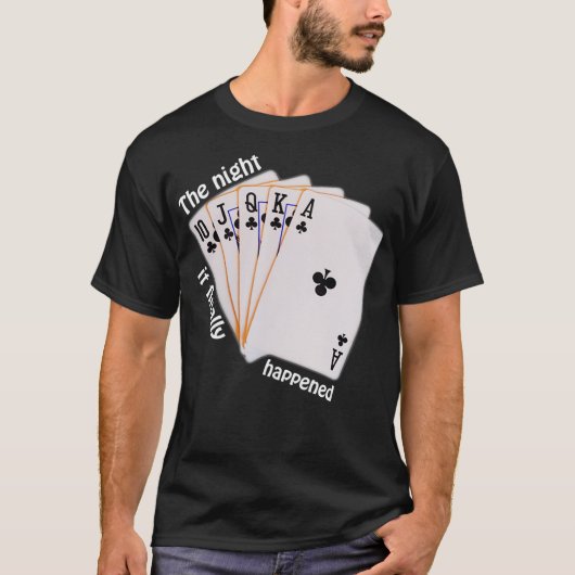 Funny Poker   Royal Straight Flush  T-shirt (Voorkant)