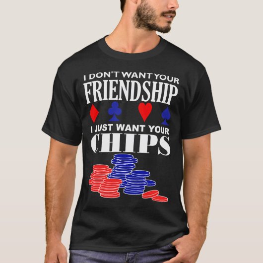 Funny Poker Saying T-shirt (Voorkant)