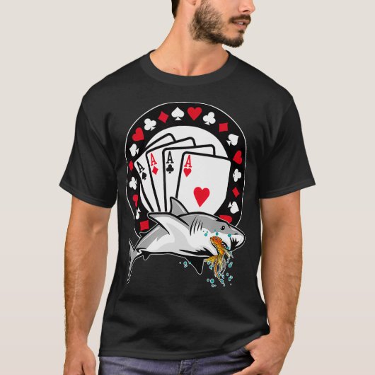 Funny Poker Shark Teas Holdem Lucky Poker _1  T-shirt (Voorkant)