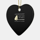 Funny Polar Bear Always Be Yourself Bear Lover Keramisch Ornament (Links)