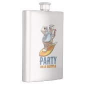 Funny Polar Bear Party In A Bottle Surfer Cartoon Flacon (Rechts)