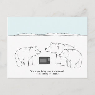 Funny Polar Beer Afbeelding Cartoon Cub Joke Briefkaart