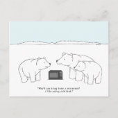 Funny Polar Beer Afbeelding Cartoon Cub Joke Briefkaart (Voorkant)