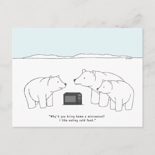 Funny Polar Beer Afbeelding Cartoon Cub Joke Briefkaart (Voorkant)