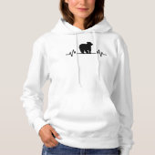 Funny polar beer beren Heartbeat Fun Animal Gift Hoodie (Voorkant)