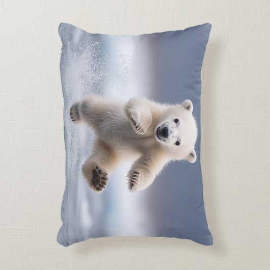 Funny Polar Beer Cub Accent Kussen (Voorkant(Verticaal))