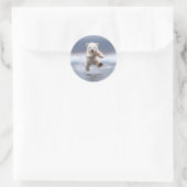 Funny Polar Beer Cub Ronde Sticker (Tas)