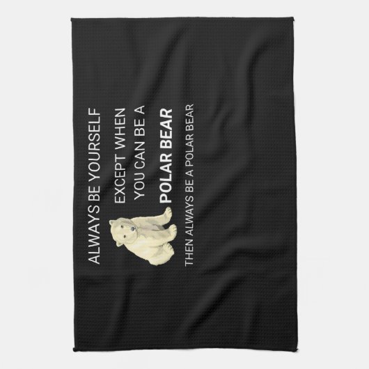 Funny Polar Beer is altijd je eigen Beer Theedoek (Verticaal)