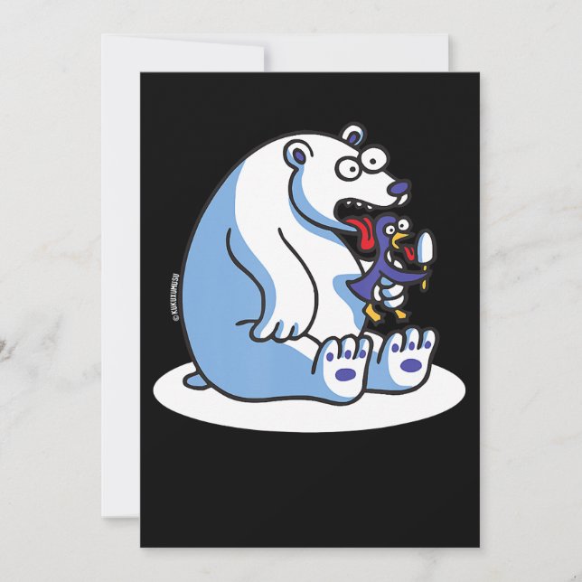 Funny Polar Beer Penguin Ice Cream Dierenvriend (Voorkant)
