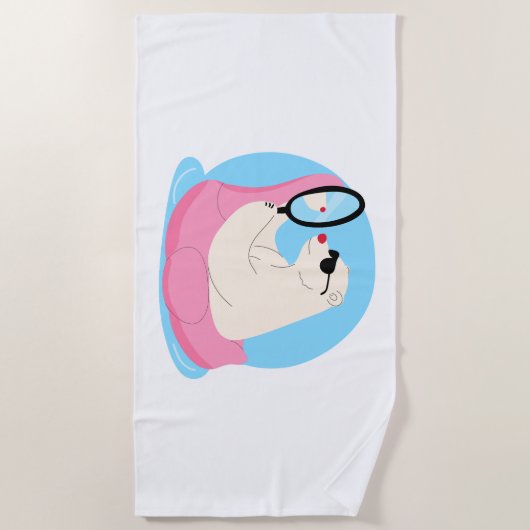 Funny Polar Beer Strandlaken (Voorkant)