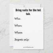 Funny Polar Party-uitnodigingen Kaart (Achterkant)