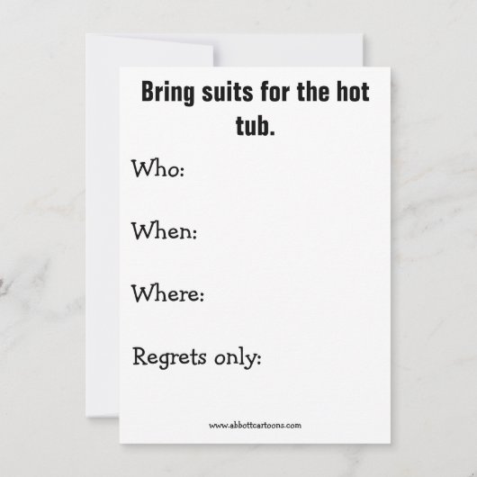 Funny Polar Party-uitnodigingen Kaart (Achterkant)