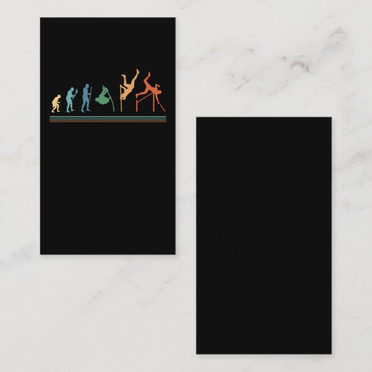 Funny Pole Vaulting Evolution Pole Vaulter Visitekaartje (Voorkant / Achterkant)