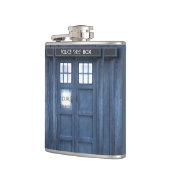 Funny Police call box, voeg monogram toe Heupfles (Links)