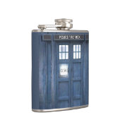 Funny Police call box, voeg monogram toe Heupfles (Rechts)