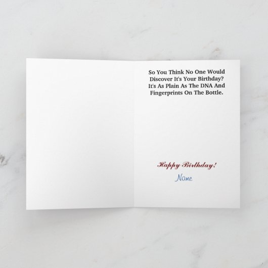 Funny Police Detective Birthday Card Kaart (Binnen)