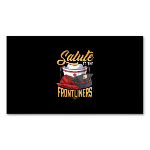 Funny Police Firefighter Frontliner Nurse Gifts Magnetisch Visitekaartje