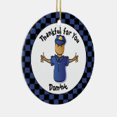 Funny Police Gift - Proud Police Officer Dank u Keramisch Ornament (Rechts)
