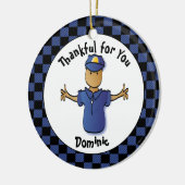 Funny Police Gift - Proud Police Officer Dank u Keramisch Ornament (Links)