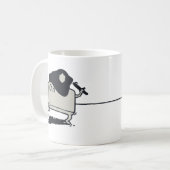 Funny Police Humor - CTRL die Esc achtervolgt Koffiemok (Voorkant links)