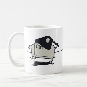 Funny Police Humor - CTRL die Esc achtervolgt Koffiemok