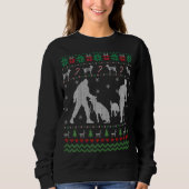 Funny Police K9 Dog Ugly KerstSweater Trui (Voorkant)