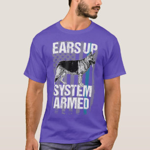 Funny Police K9 Tshirt met blauwe lijn komt op