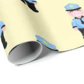 Funny Police Pigs Pattern Cadeaupapier (Rol Hoek)