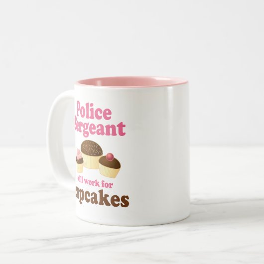 Funny Police Sergeant Tweekleurige Koffiemok (Voorkant links)