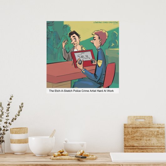 Funny Police Sketch Artist Rick London Poster (Keuken)