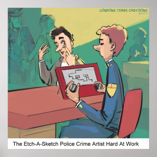 Funny Police Sketch Artist Rick London Poster (Voorkant)