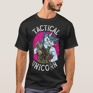 Funny Police Tactitical Unicorn voor Militair Rech T-shirt