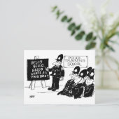 Funny Police Training School Briefkaart (Staand voorkant)