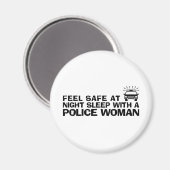 Funny Police Woman Magneet (Voorkant / Achterkant)