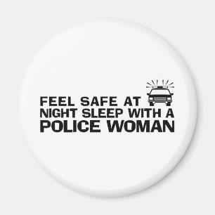 Funny Police Woman Magneet