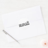 Funny Police Woman Ronde Sticker (Envelop)