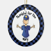 Funny Policewoman Gift - Funny Police Officer Idea Keramisch Ornament (Links)