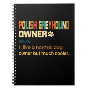 Funny Polish Greyhound Vintage Retro Dog Mom Dad G Notitieboek