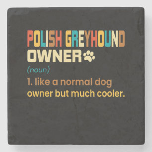 Funny Polish Greyhound Vintage Retro Dog Mom Dad G Stenen Onderzetter
