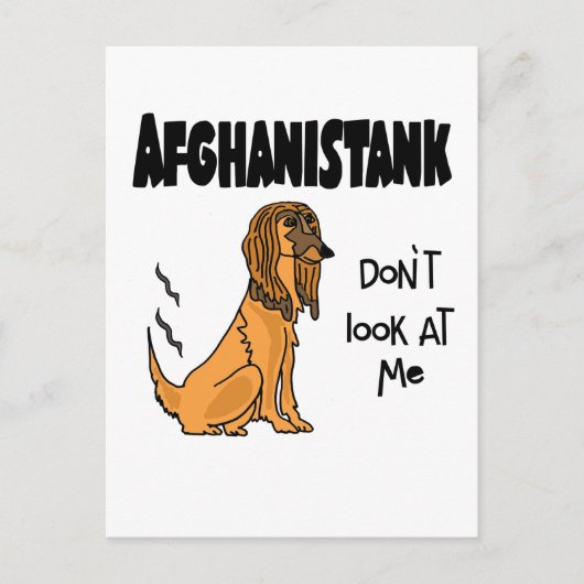 Funny Political Anti Joe Biden and Afghan Dog Pun Briefkaart (Voorkant)