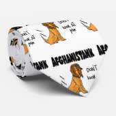 Funny Political Anti Joe Biden and Afghan Dog Pun Stropdas (Opgerold)