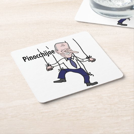 Funny political Anti Joe Biden Pun Kartonnen Onderzetters (Schuin)