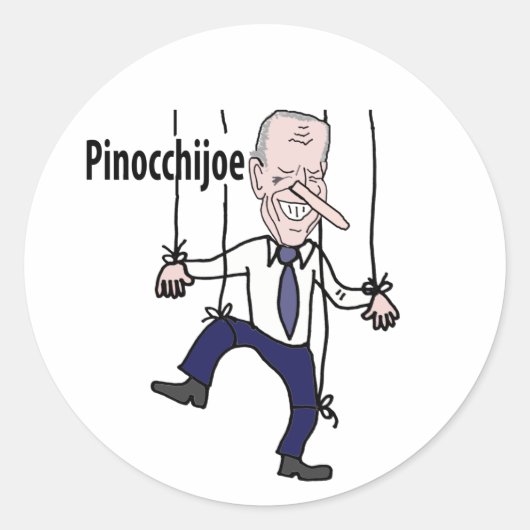 Funny political Anti Joe Biden Pun Ronde Sticker (Voorkant)