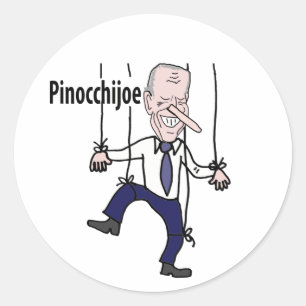 Funny political Anti Joe Biden Pun Ronde Sticker